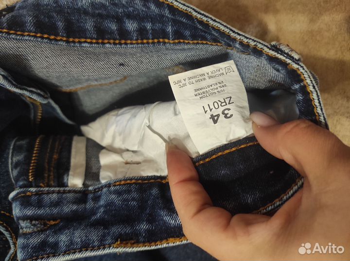 Джинсы zara мужские размер 34