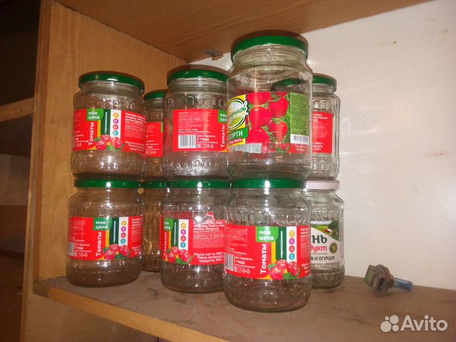 Банки стеклянные 0,6-0,7 с крышкой