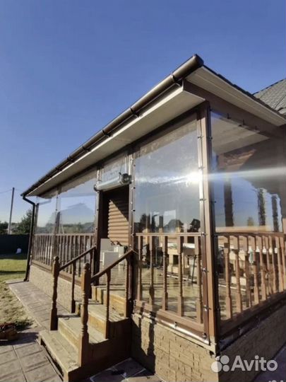 Гибкие окна для веранды беседки