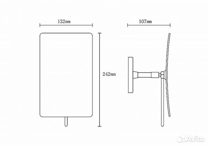 Косметическое зеркало Boheme Modern 506-G Золото