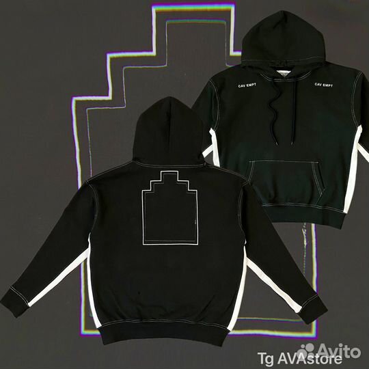 Худи Cav Empt черное стильное для улиц