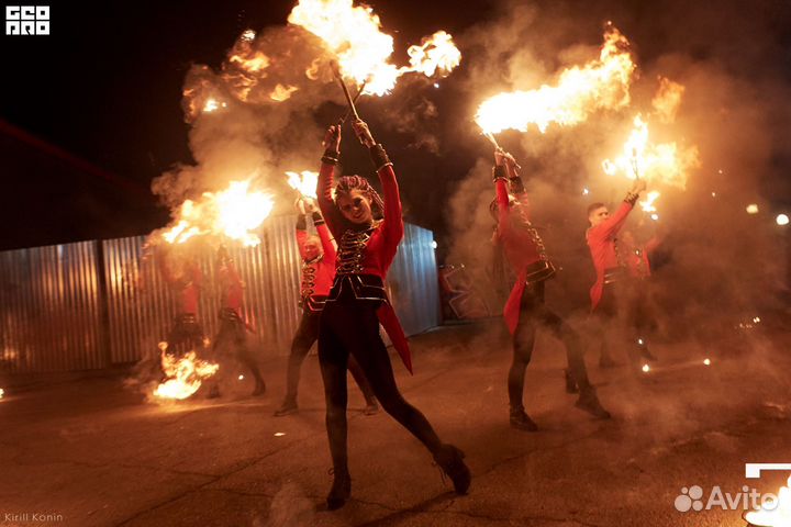 Огненное, световое, барабанное шоу