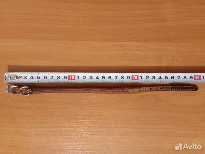 Ошейник кожаный круглый