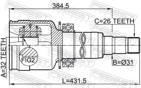 Шрус внутренний передний правый 32X31X26 1911-R