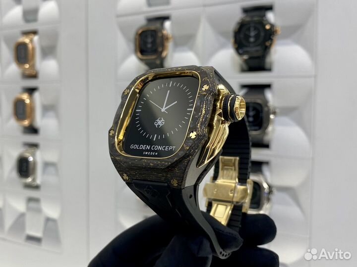 Корпус для Apple Watch rsciii49 Gold Carbon