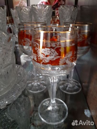 Бокалы хрустальные Богемия СССР