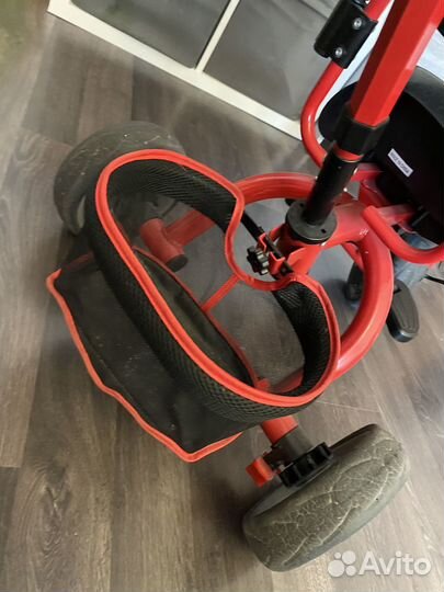 Детский трехколесный велосипед трость