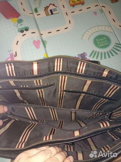 Сумка для ноутбука и документов кожаная