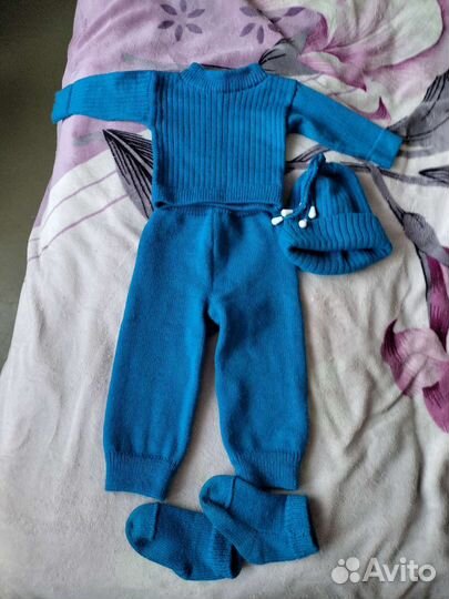 Вязаный костюм для мальчика
