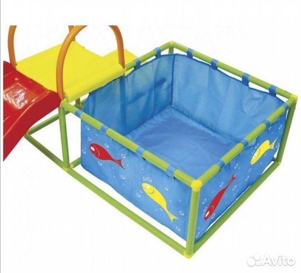 Игровой центр с горкой и сухим бассейном +300шаров