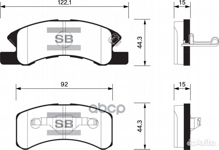 Колодки торм.дисковые Hi-Q nissan otti 05-07 (D