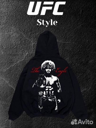 Худи с принтом бойцов UFC