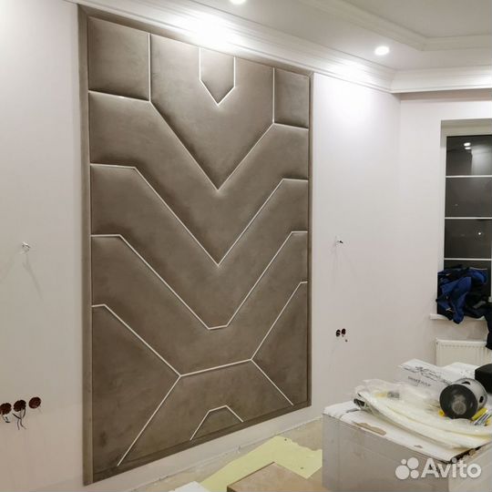 Мягкие стеновые панели с профилем