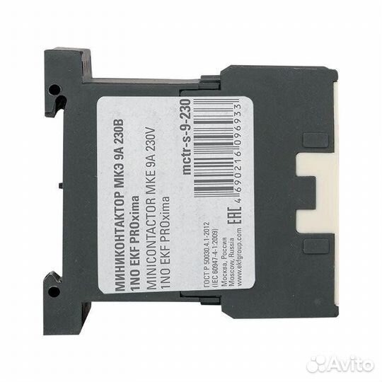 Мини-контактор мкэ 9А кат. 230В AC 1но PROxima EKF