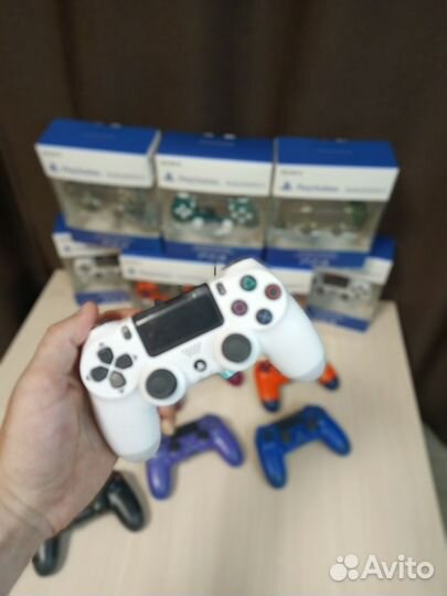 Геймпад для пс4 пс3 пк dualshock белый джойстик