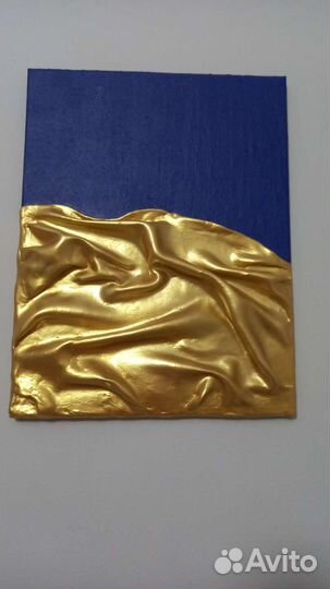 Картина абстракция с поталью 