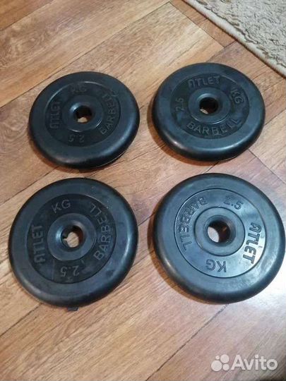 Блины, гантели, штанги