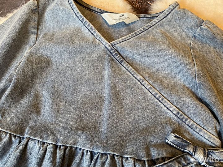 Платье джинсовое H&M. Новое. Размер 146/152