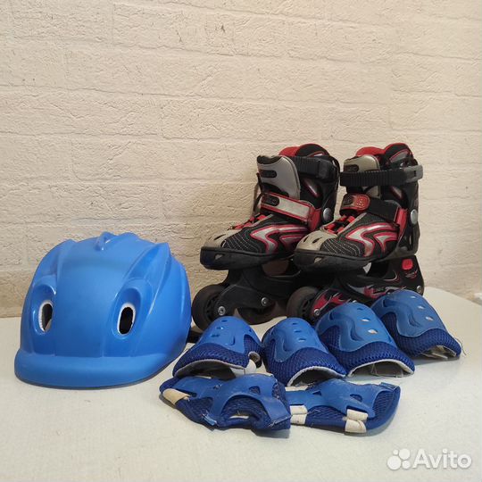 Ролики детские раздвижные 29-33 размер бу