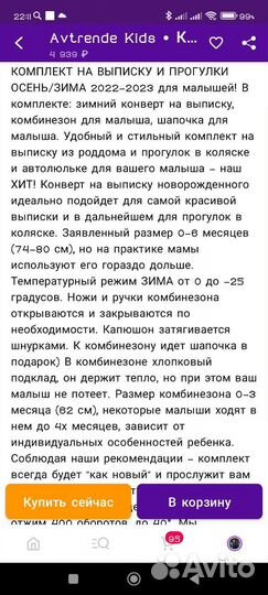 Зимний комбинезон с конвертом