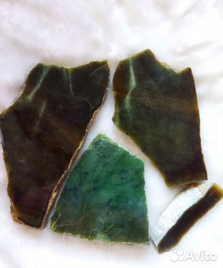 Нефрит/Срез/Образец натурального камня