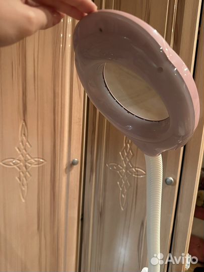 Лампа для наращивания ресниц с лупой новая