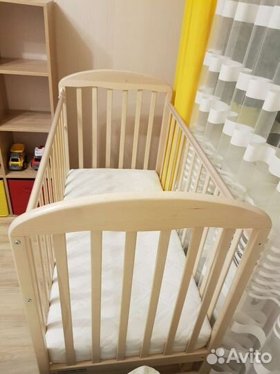 Кроватка Альма-Няня Венеция с матрасом (кокос)