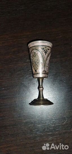 Рюмка кубачинское серебро