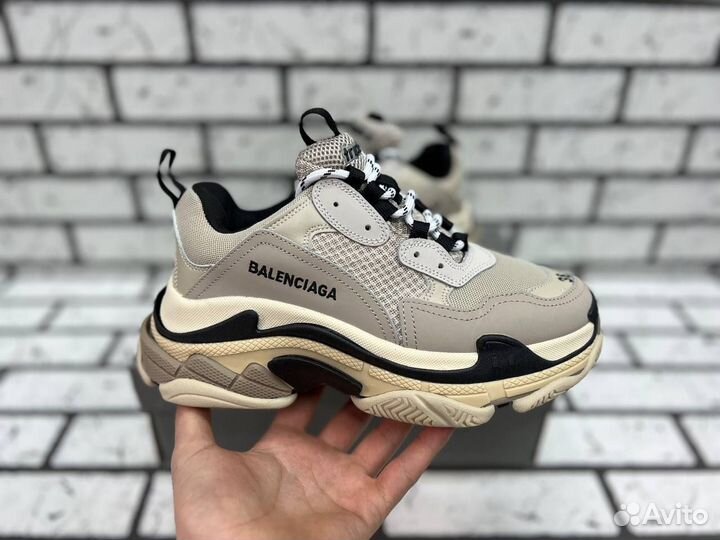 Кроссовки Balenciaga Triple-S Beige (36-40)