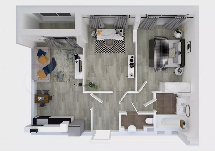 3-к. квартира, 60,7 м², 2/15 эт.