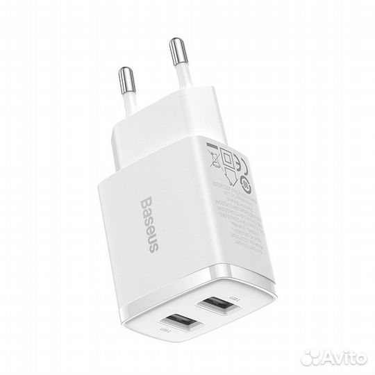 Зарядное устройство baseus Compact Charger 2U 2*US