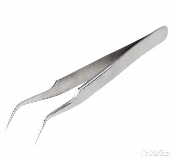 Пинцет прямой, изогнутый 12-15см сталь, для бровей
