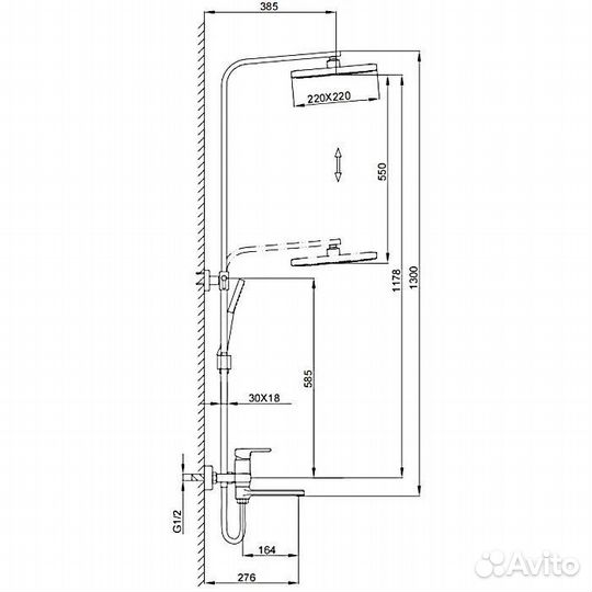 Душевая стойка Frap F2460 хром