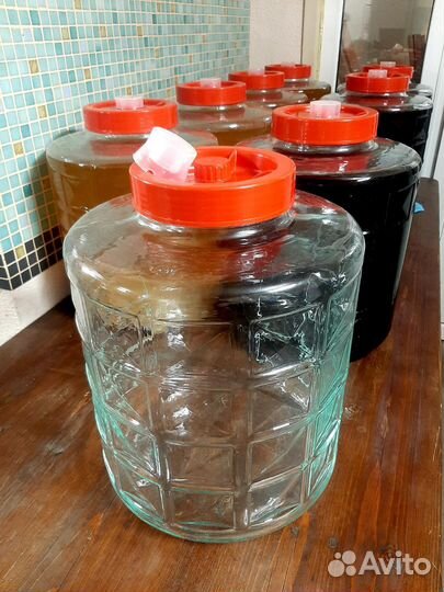 Банка бутыль с гидрозатвором для брожения 25 л