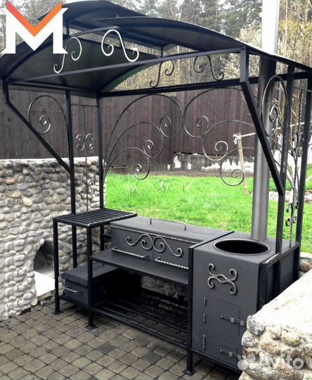 Мангал с крышей