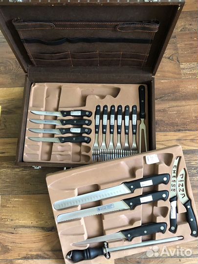 Набор кухонных ножей + чемодан в подарок