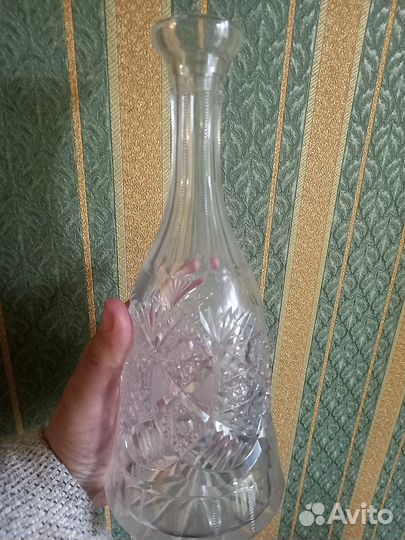 Продается графин без крышки хрусталь. Высота 24 см