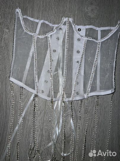 Топ корсет со стразами