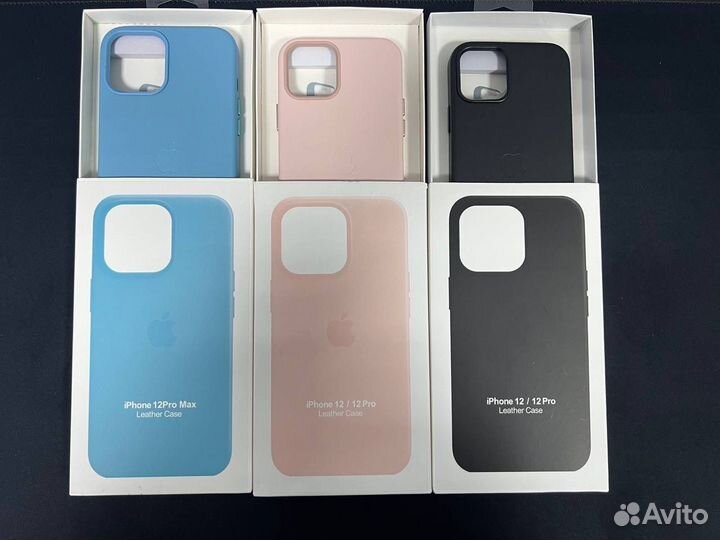 Кожаные чехлы на iPhone 12/13/14/15/Pro/ProMax