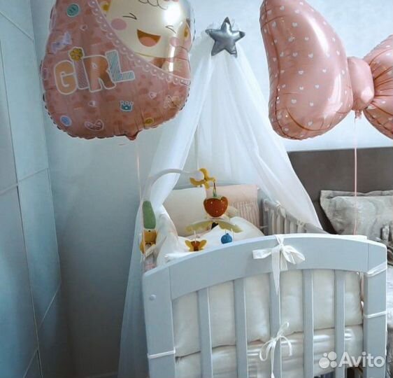 Балдахин в кроватку+ держатель