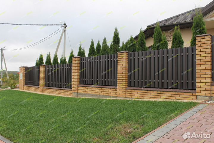 Забор под ключ из профлиста на заказ