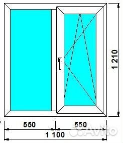 Окно 110*121 (двухкамерное)