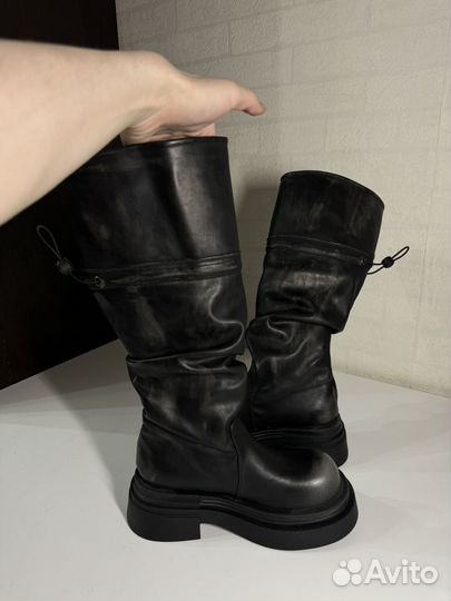 Ботинки high leather balenciaga type boots