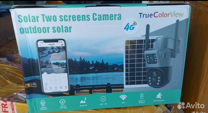 4 G камера на солнечной батарее, 2 объектива, 8 mp