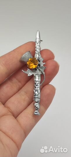 Брошь винтажная Шотландия mizpah 1960-1980-е гг. №