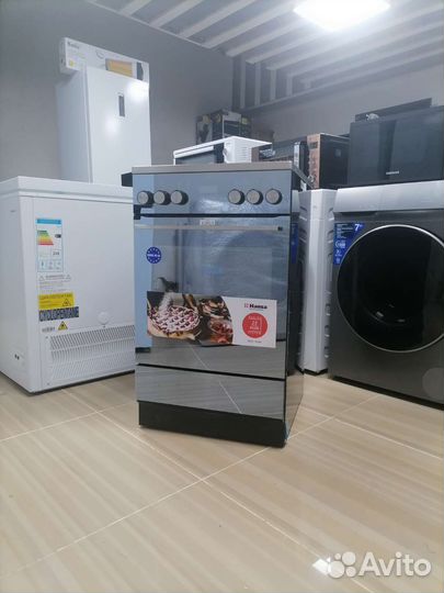 Новая плита hansa черная зеркальная гриль конвекци