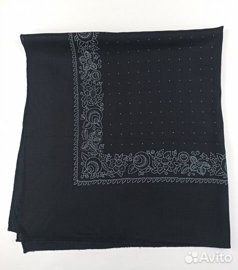 Платок головной винтаж СССР черный