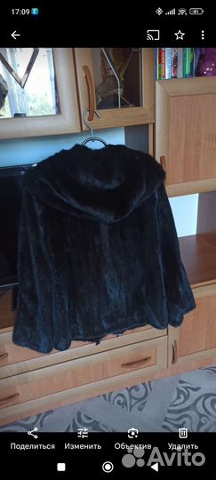 Шуба норковая с капюшоном 46 48
