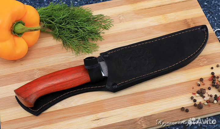 Нож Шеф № 8 сталь К340 рукоять падук акрил
