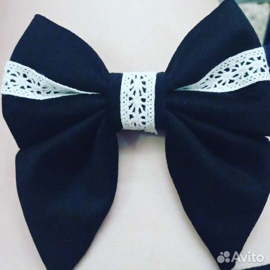 Бантики на заказ из экокожи, велюра